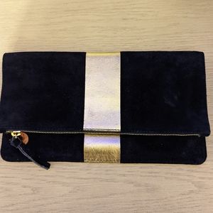 Clare V. x Vogue Suede Foldover Clutch